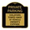 Signmission Private Parking Violators Towed Away at Vehicle Owners Expense, A-DES-BG-1818-23259 A-DES-BG-1818-23259 - alternate 1